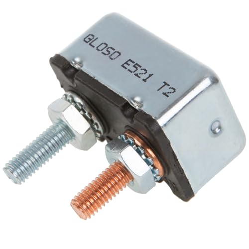 GLOSO E521 Type 2 Modified Reset No Bracket Stud Circuit Breakers for Car Truck RV Automotive Marine Boat Trolling Motor & Custom Wiring Audio Battery Protection - 1 Pack (40A) - color: No Mounting Bracket, size: 40A