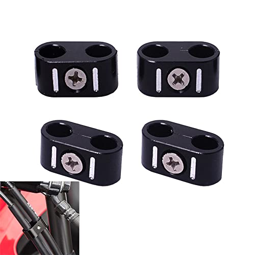 H RUO Motorcycle Brake Throttle Cable Clamp Wire Line Holder Organizer Compatible with Harley Sportster Dyna Softail