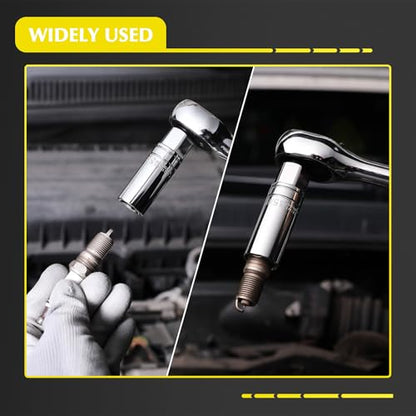 EMENTOL 5PCS 3/8" Drive Magnetic Spark Plug Socket Set, CR-V, Includes 14mm, 16mm Thin Wall Sockets and 9/16", 5/8", 13/16" - size: 5-Piece Set (Magnetic)