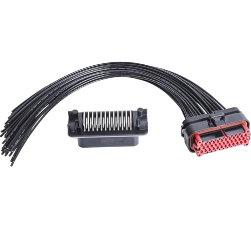 35 Pin ECU Connector Plug Kit, Female ECU Connector Wiring Harness + ECU Male Connector Socket for Automotive RV Truck Computer
