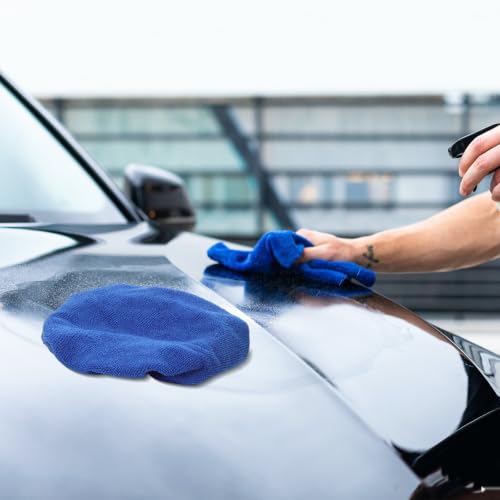 Mobestech 9pcs Car Polisher Bonnet Pads for Bicycle and Motorcycle High-Efficiency Cleaning Soft and Gentle Coral Fleeces Polishing Pads Suitable for Cleaning and Waxing