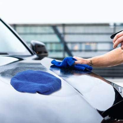 Mobestech 9pcs Car Polisher Bonnet Pads for Bicycle and Motorcycle High-Efficiency Cleaning Soft and Gentle Coral Fleeces Polishing Pads Suitable for Cleaning and Waxing