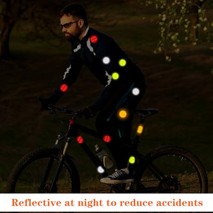 Ymapinc 40Pcs Dot Reflective Tape Sticker Warning Reflector Stickers Safety Night Visibility Waterproof Reflector Sticker for Vehicle, Bicycles, Motorcycles, Clothing