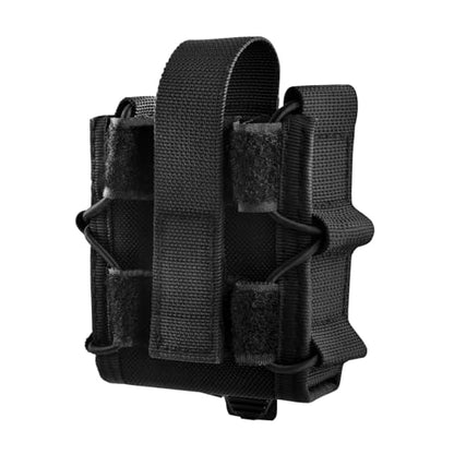 Azarxis Tactical Mini Belt Pouches, Multi-Purpose Small Battery Case Compact Utility EDC Card Slot Holder Waist Bags Military Molle Pack Sundries Storage Pack - color: #02 Black - Style B
