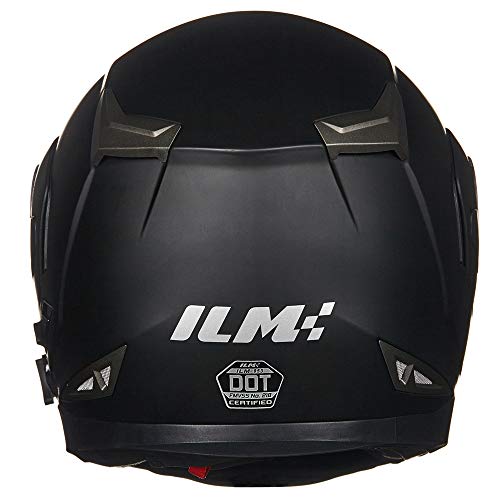 ILM Bluetooth Integrated Modular Flip up Full Face Motorcycle Helmet Sun Shield Mp3 Intercom Model 953/953 PRO - color: Matte Black