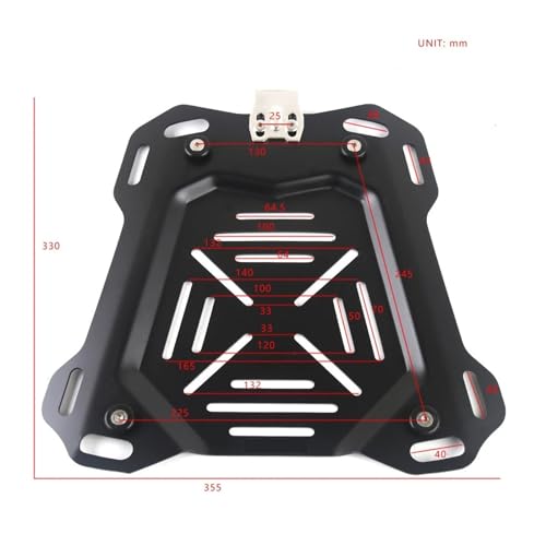 Motorcycle Box 1Pc 45L 55L 65L Motorcycle Top Rear Luggage Box Bracket Plate Trunk Boot Quick Release Base Plate Shelf Holder Aluminum Fashionable (Color : Small Bracket) - color: Small Bracket