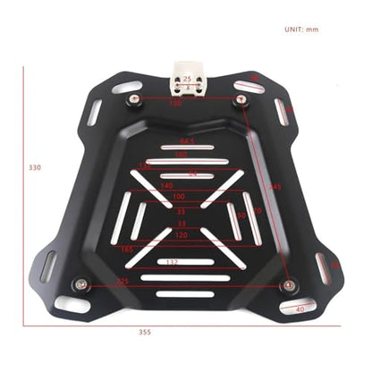 Motorcycle Box 1Pc 45L 55L 65L Motorcycle Top Rear Luggage Box Bracket Plate Trunk Boot Quick Release Base Plate Shelf Holder Aluminum Fashionable (Color : 55L 65L) - color: 55l 65l