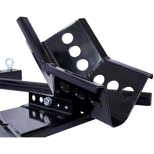 Motorcycle Wheel Chock for Trailer, Adjustable Front Tire Stand Up to 3000 lbs, Steel Motorcycle Chock for 17"-21" Wheels, Secure Bike Tire Holder for Truck, Garage, and Transport – Black
