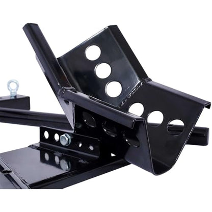 Motorcycle Wheel Chock for Trailer, Adjustable Front Tire Stand Up to 3000 lbs, Steel Motorcycle Chock for 17"-21" Wheels, Secure Bike Tire Holder for Truck, Garage, and Transport – Black
