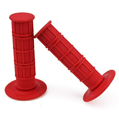 HIAORS 22mm 7/8" Universal Motorcycle Rubber Handlebar Grips Compatible with KLX SDG XR CRF 70cc 50cc PW 80 KLX110 SDG SSR YZF WRF KXF TTR RMZ Motocross Dirt Pit Bike Red Parts - color: Red