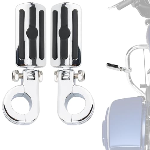 PSLER Motorcycle Highway Pegs-1.25" Motorcycle Highway Crash Bar Foot Pegs Universal for Bike With 1-1/4" Engine Guard Chrome3