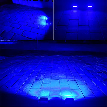 Ultra Slim Single Row Blue LED Offroad Driving Fog Lights Bar 2Pcs 7Inch Waterproof Auxiliary Work Lights Forklift Safety Lights Boat Lights Hunting Fishing Lights fit for Fish Hog UTV Golf Boat Cars - size: Blue
