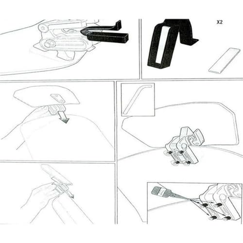 Deflector Windscreen Motorcycle Universal Adjustable Clip On Windshield Extension Deflector Windscreen Extender Spoiler for All Motorbike