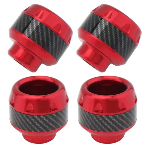 Windance 4pcs Universal Fork Frame Sliders Crash Protectors Wheel Crash Protector Falling Protection Safety Gear for Motorcycles Motorbikes Moped Scooters (Red) - color: Red