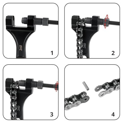 DYC 420 Chain 138 Links Cut-to-Fit w/Master Link & Chain Breaker Tool for Mini Bike, Pit Bike, Dirt Bike, ATV & Go Kart (Coleman, Baja, SSR, TaoTao, Coolster, Apollo, Kazuma, TrailMaster, Massimo) - size: 420-138L