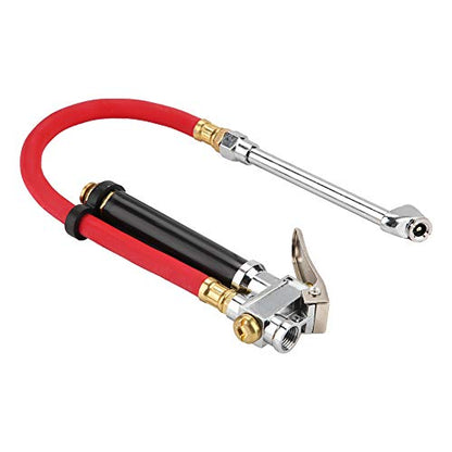 Tire Inflator, Handheld Car Pressure Filler with Dual Chuck Gauge for Vehicles, Portable Tire Hose Tool