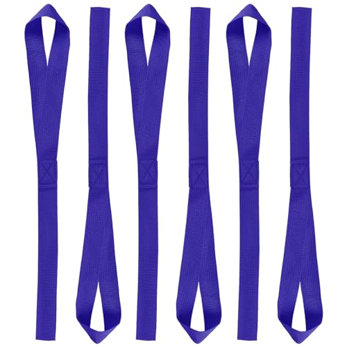 PATIKIL 16"x1" Soft Loop Tie Down Straps, 6Pcs 220lb Load Capacity 1100lb Breaking Strength Strap Loops for Securing ATV UTV Motorcycles Bikes Cargo, Blue - color: Blue, size: 16"x1"
