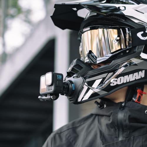 Magnetic Quick Release Motorcycle Dirt Bike Bicycle Strap Holder Clamp Mounts Compatible with Go Pro Hero 13,12,11,10, 9, 8, 7,DJI Osmo Action 2,3,4,5 pro,AKASO and Most Action Cameras - color: Adjustable Version