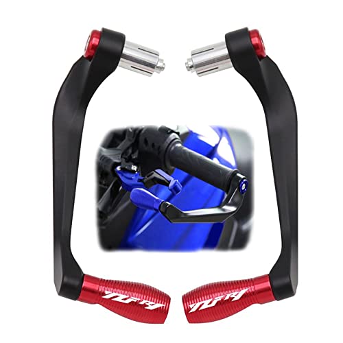 Lever Hand Guard for Y-AMAHA YZF-R1 YZFR1 2000-2023 2022 2021 2020 2019 Motorcycle Universal 7/8" 22mm Handlebar Grips Guard Brake Clutch Levers Handle Bar Guard Protector(Red) - color: Red