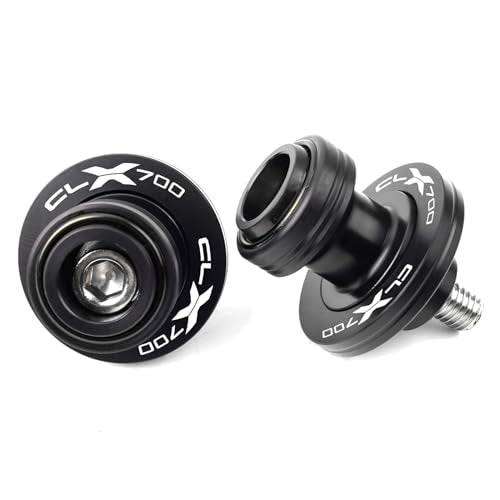 Compatible With CF CLX 700 700CL-X CL-X700 700CLX 700 CLX 700 CL-X CLX700 SPORT 2021 2022 2023 2024 CNC Motorcycle Swingarm Spools Sliders Swing Arm Spools Screws (Black) - color: Black