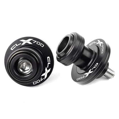 Compatible With CF CLX 700 700CL-X CL-X700 700CLX 700 CLX 700 CL-X CLX700 SPORT 2021 2022 2023 2024 CNC Motorcycle Swingarm Spools Sliders Swing Arm Spools Screws (Black) - color: Black