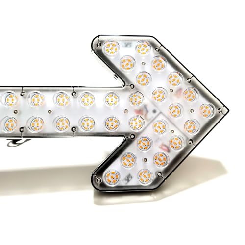 CFLMYYXGS 640 LED Arrow Signal Light Bar 12V-24V Waterproof Amber Strobe for Construction Vehicles Sweepers Water Carts Wreckers High-Intensity Double-Layer PCB Left+Right Arrows with Control Box - color: Amber