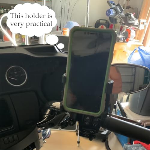 Motorcycle Mobile Phone GPS Navigation Bracket for Honda Gold Wing GL 1800 GL1800 F6B DCT 2018 2019 2020 2021 2022 2023 2024 Universal Phone GPS Holder with Black Perch Mount