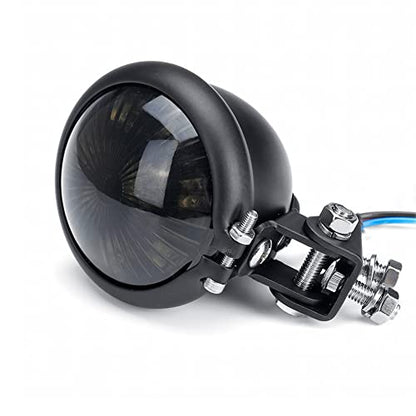Motorcycle Tail Light LED Bates Style Bullet Brake Stop Rear Lamp for Bobber Chopper Cafe Racer Bonneville XS650 - Smoke Black - color: Smoke Black