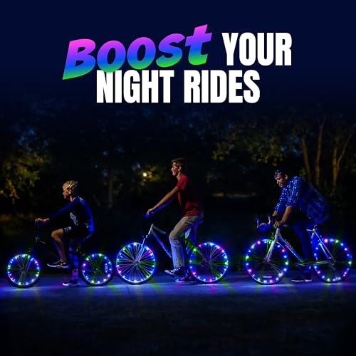 Activ Life LED Bike Wheel Lights with Batteries Included! Get 100% Brighter and Visible from All Angles for Ultimate Safety & Style (1 Tire Pack) - color: Pastel