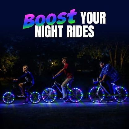 Activ Life LED Bike Wheel Lights with Batteries Included! Get 100% Brighter and Visible from All Angles for Ultimate Safety & Style (1 Tire Pack) - color: Pastel
