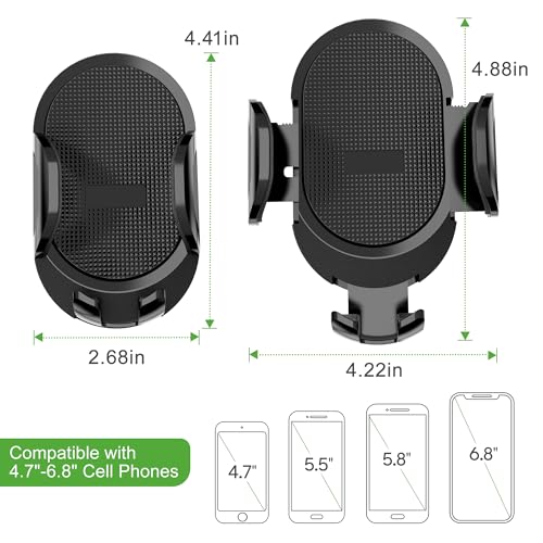 10L0L Golf Cart Phone Holder Mount - Universal Fit for Club Car DS, Yamaha, EZGO TXT RXV (0.75"-1.25" Square Tube), 360° Rotation, Secure Phone Caddy for iPhone & Android, Golf Accessories