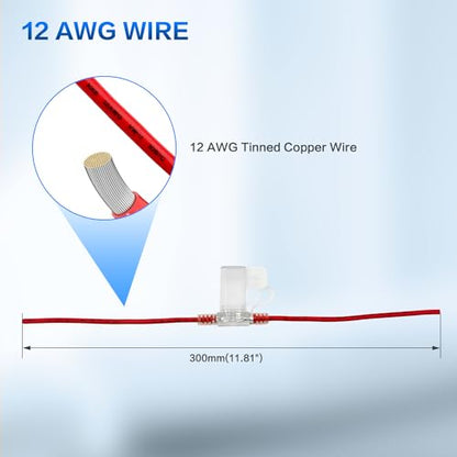 5PCS 12 AWG Inline Fuse Holder Waterproof Fuse Holder for Mini ATM Blade Fuse Automotive Replacement Fuse Holder