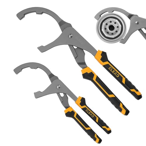ELEAD Adjustable Oil Filter Wrench Set - 9" & 12" Pliers for Cars, Trucks, Motorcycles - Durable Carbon Steel, Ergonomic Grip, Easy Access Design - style: 9" & 12"