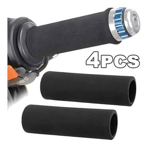 Motorcycle Handlebar Grips 4/1PCS Motorcycle Handlebar Cover Slip-on Anti Vibration Comfort Grip Sleeve Foam Anti-Slip Moto Handle Levers Grips - color: 2 pcs