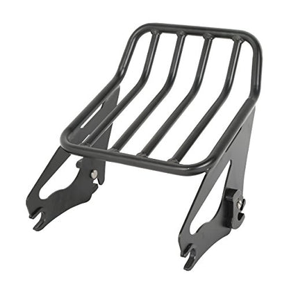 TCT-MOTORPARTS Black Sissy Bar Upright Passenger Backrest w/Pad Docking Hardware Kits Luggage Rack Fit for Harley Touring Models 2014-2025 - color: Black #3(2014-2025)