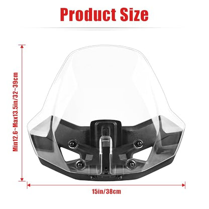 Goldfire Windshield Extension Front Extended Wind Deflector Adjustable Airflow Windscreen for Can-Am Ryker 600/900/ Rally Edition (2019-2025) & Sport Edition (2022-2025), Replace OEM #219401023