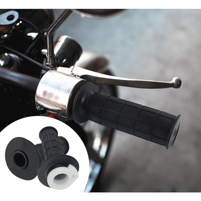 IHOTDER Throttle Cable Kit,Motorcycle Handlebar Grips with Twist Throttle & 47" Throttle Cables,Universal Bike Throttle Assembly Compatible with 7/8" 110-250cc Motorcycle Bike ATV