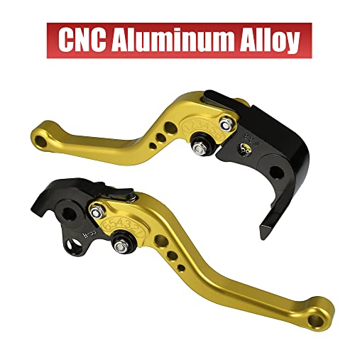 X AUTOHAUX 1 Pair Motorcycle Brake Clutch Levers Adjustable Folding CNC for Honda CBR1000RR CBR 1000RR FIREBLADE SC57 2005-2007 for CB1000R 2008-2016 Gold Tone - color: Gold Tone