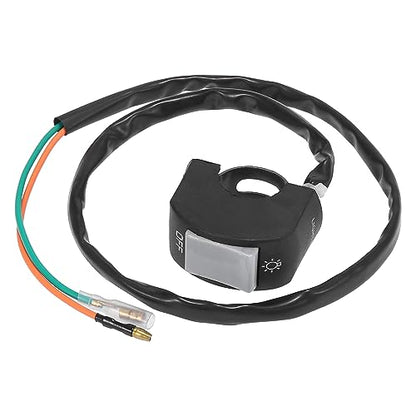 Motoforti DC 12V 7/8" 22mm Motorcycle Handlebar Switch Scooter Headlight Toggle Switch with on Off Push Button Gray - color: Gray