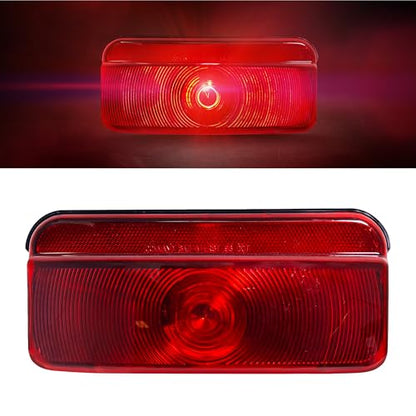 Command Electronics OEM 12V Incandescent RV & Trailer Tail Light - Made in USA - Brake Light with Built-in Reflector - Hardware & Connectors Included | Black Trim (1 Pack) - size: 1 Pack, style: Standard