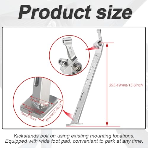 Xitomer Dirt Bike Kickstand Compatible with Stark Varg MX & EX Electric Off-Road Bike Motorcycle Side Stand Foot Side Support Sidestand
