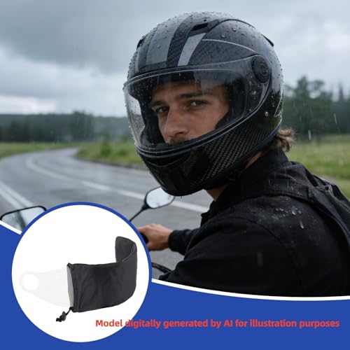 2 Pack Motorcycle Helmet Visor Bags, Scratch-Resistant Sleeve for Face Shield Storage & Travel, Universal Fit for Motorcycle Helmets, Includes Drawstring Closure (Black & Gray)