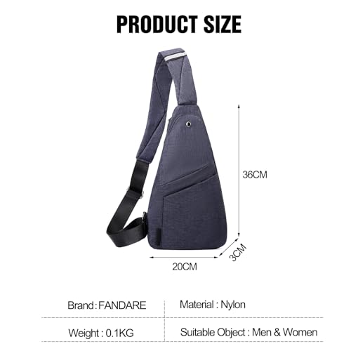 FANDARE Lightweight Sling Bag Men Chest Pack with Reflective Strips Women Versatile Motorcycle Crossbody Bags Cover Shoulder Carry Body Wallet for Hiking Running Outdoor Travel Daypacks Blue B - color: Blue B