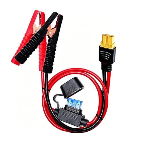 10AWG Alligator Clips,XT60 Quick Release Adapter to Alligator Clips with 2FT,Battery Alligator Clips Clamp to XT60 Extension Cord for Cars Motorcycles - size: 10AWG Clip to XT60