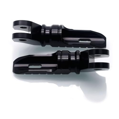 MZS Motorcycle Foot Pegs, 360° Roating Rider Front Footpegs Footrest Rest Pedal Black CNC Compatible with Bonneville T100 2016-2022 / Bonneville T120 2016-2022 - size: Bonneville T100 / Bonneville T120