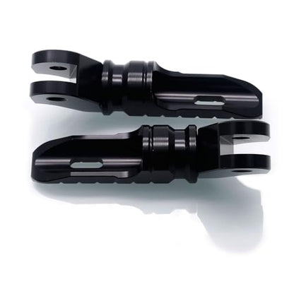 MZS Motorcycle Foot Pegs, 360° Roating Rider Front Footpegs Footrest Rest Pedal Black CNC Compatible with Bonneville T100 2016-2022 / Bonneville T120 2016-2022 - size: Bonneville T100 / Bonneville T120