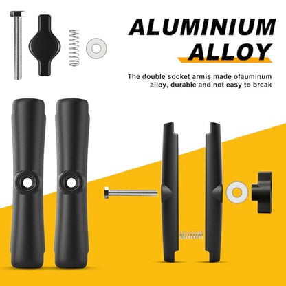 Aluminum Alloy Double Socket Arm Compatible RAM Mount Arm, 1" Double Ball Adapter, 360° Rotation, Extension Rod for Phone Holder, for Bike, Motorcycle, Truck. (Long) - size: Long
