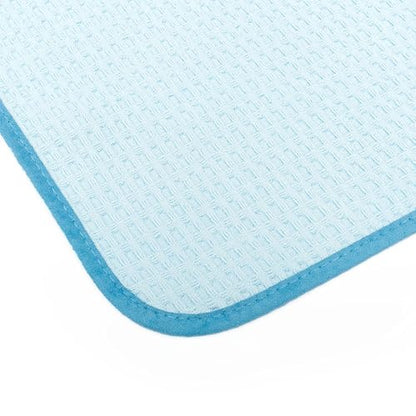 The Rag Company Dry Me A River, Professional Korean 70/30 Blend Microfiber Waffle-Weave Drying & Detailing Towels, Soft Suede Edges, 390 GSM, 16x16 Inches, Light Blue, 5-Pack - color: Light Blue, size: 16in x 16in