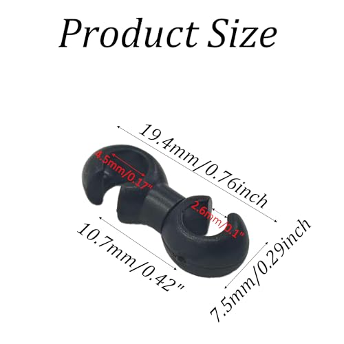 Black Bike Cable Clips - color: Colorful