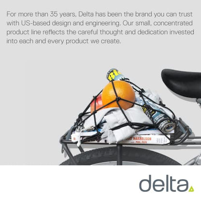 Small Cargo Net by Delta Cycle - Expandable Bungee Net with Hooks Stretches to 22" x 22" - Bike Cargo Net Keeps Your Gear Tightly in Place for Bikes & Kayaks - style: Cargo Net